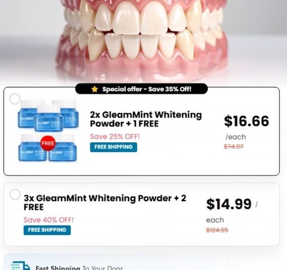 Gleam Mint Teeth Whitening Powder