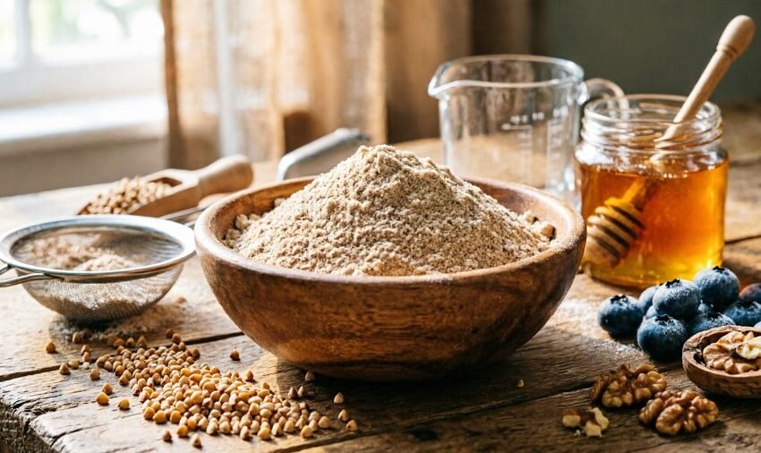 a type of gluten free flour with earthy flavor